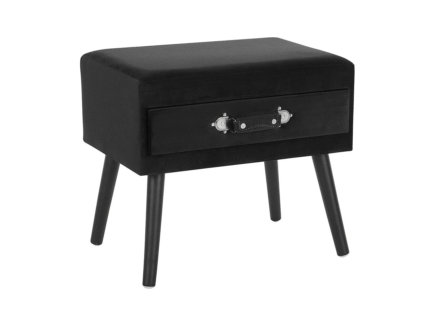 Mesa de cabeceira Veludo Preto EUROSTAR