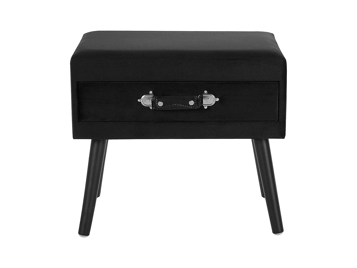 Nachtkastje Fluweel Zwart EUROSTAR