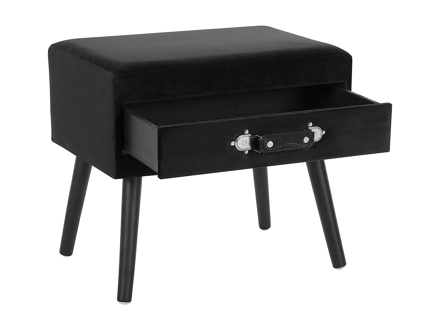 Mesa de cabeceira Veludo Preto EUROSTAR