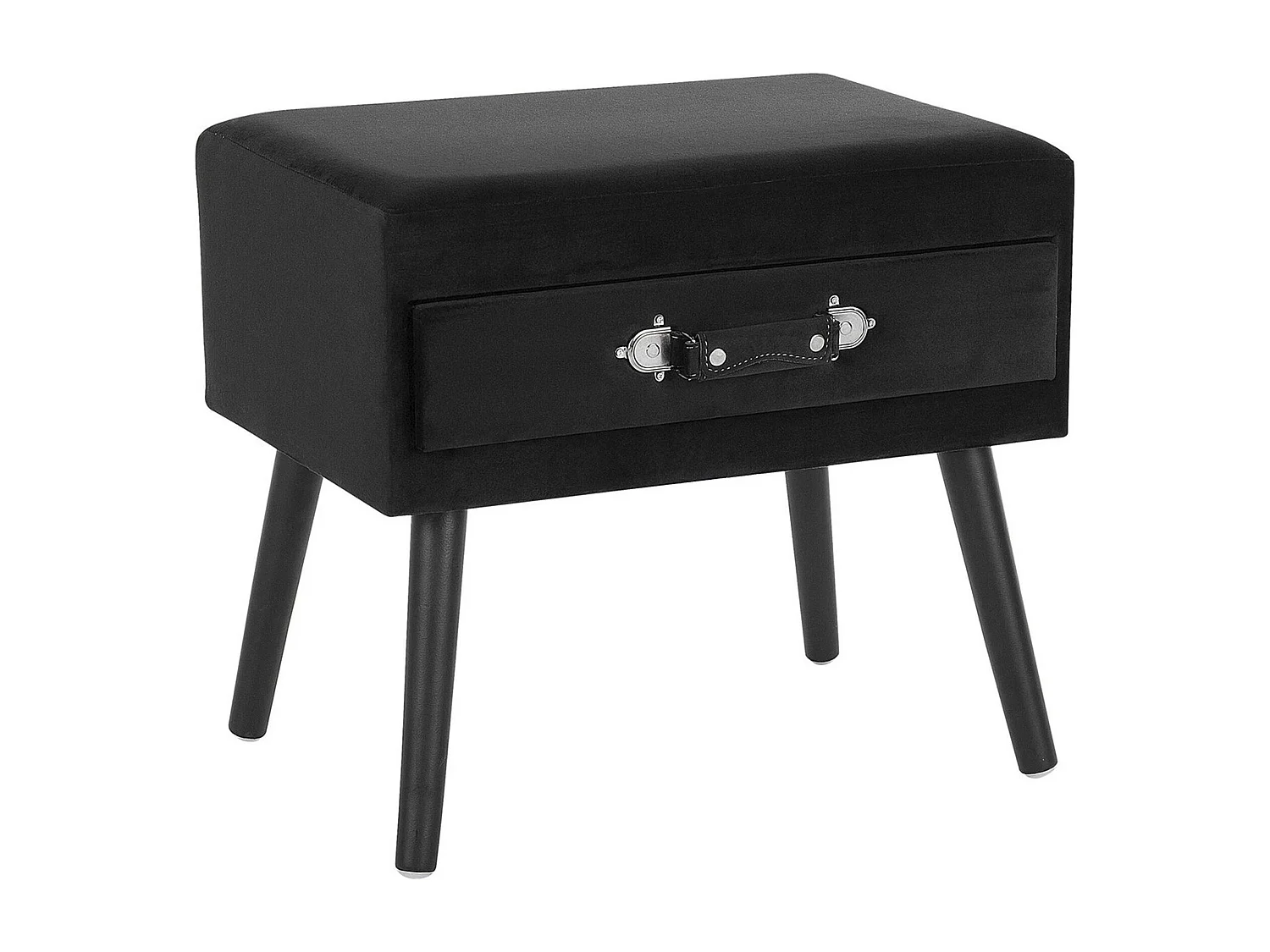 Comodino Velluto Nero EUROSTAR