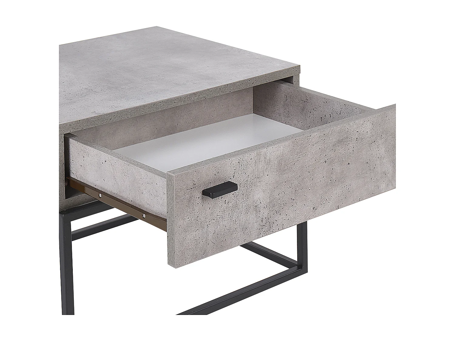 Praktischer Nachttisch Betonoptik grau 1 Schublade industrieller Stil Cairo