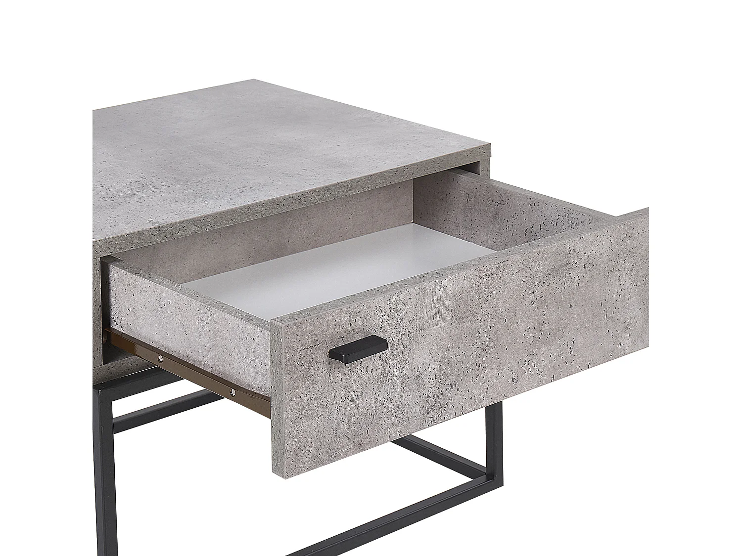 Praktischer Nachttisch Betonoptik grau 1 Schublade industrieller Stil Cairo