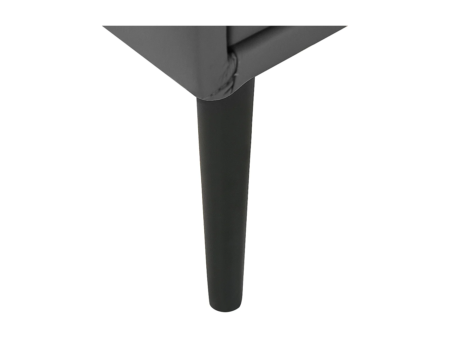 Table de nuit à 2 tiroirs ESSONNE Cuir PU Gris