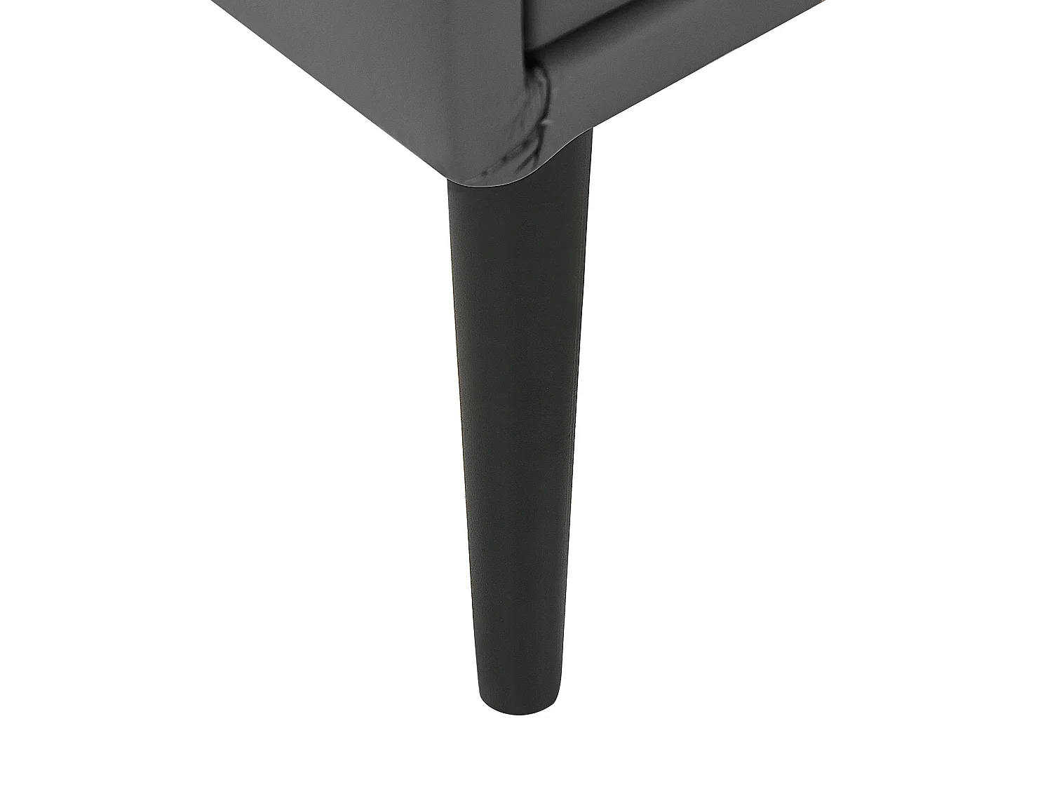 Table de nuit à 2 tiroirs ESSONNE Cuir PU Gris