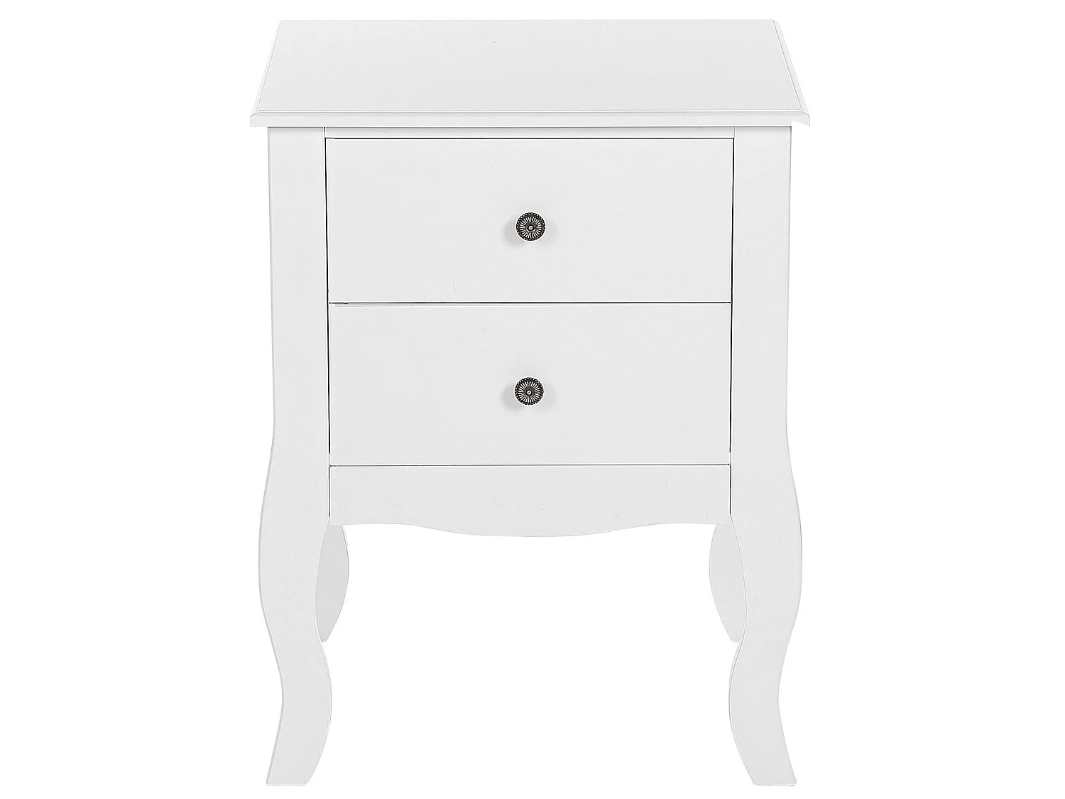 2 Drawer Bedside Table LANE White