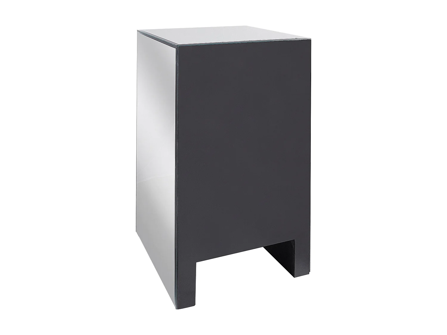 Comodino 3 cassetto LORAY Vetro Argento