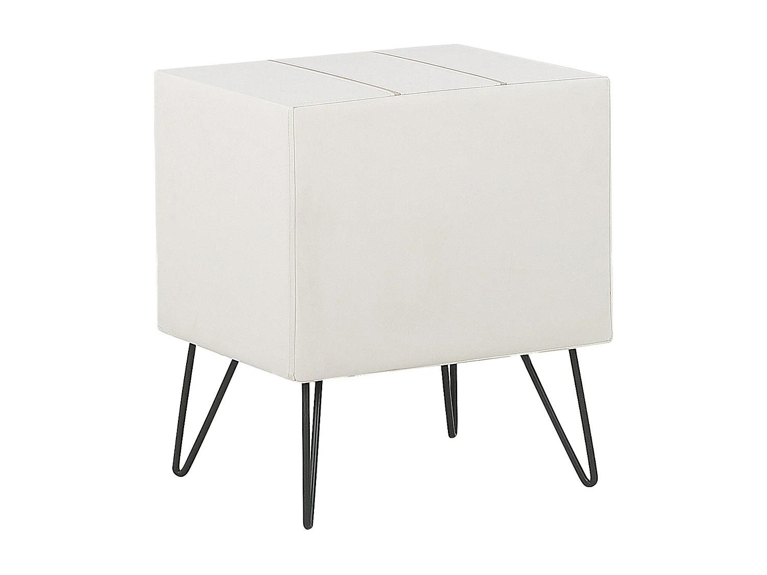 Table de nuit à 1 tiroir BETIN Cuir PU Blanc