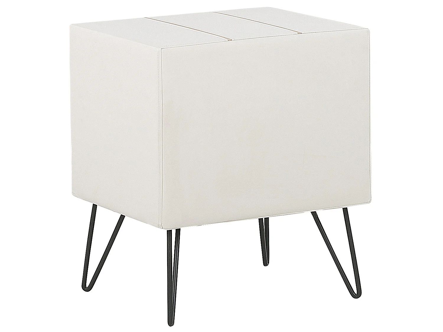 Nachttisch mit 1 Schublade BETIN Kunstleder Weiss