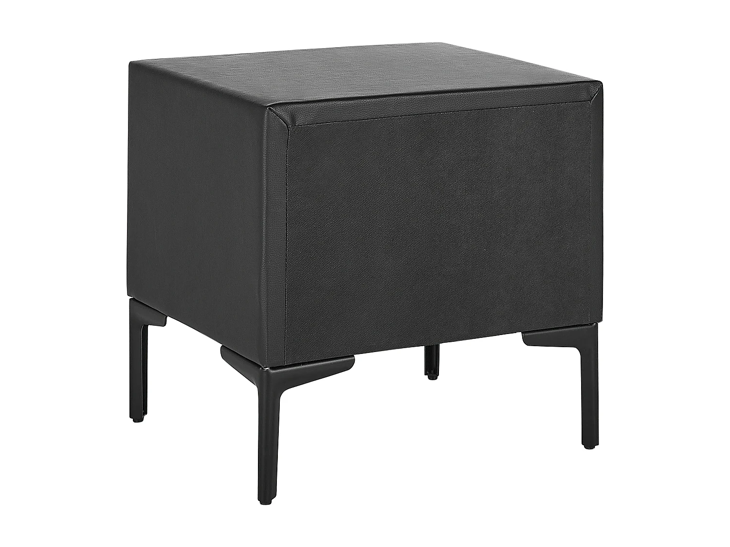 Table de nuit à 2 tiroirs SEZANNE Cuir PU Noir