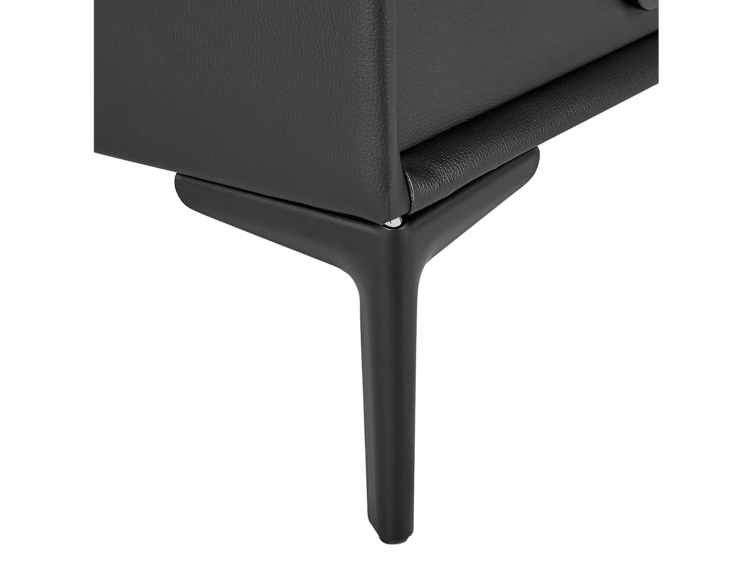 Table de nuit à 2 tiroirs SEZANNE Cuir PU Noir