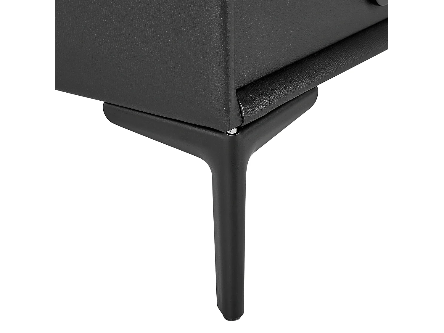 Comodino 2 cassetti SEZANNE Pelle sintetica Nero