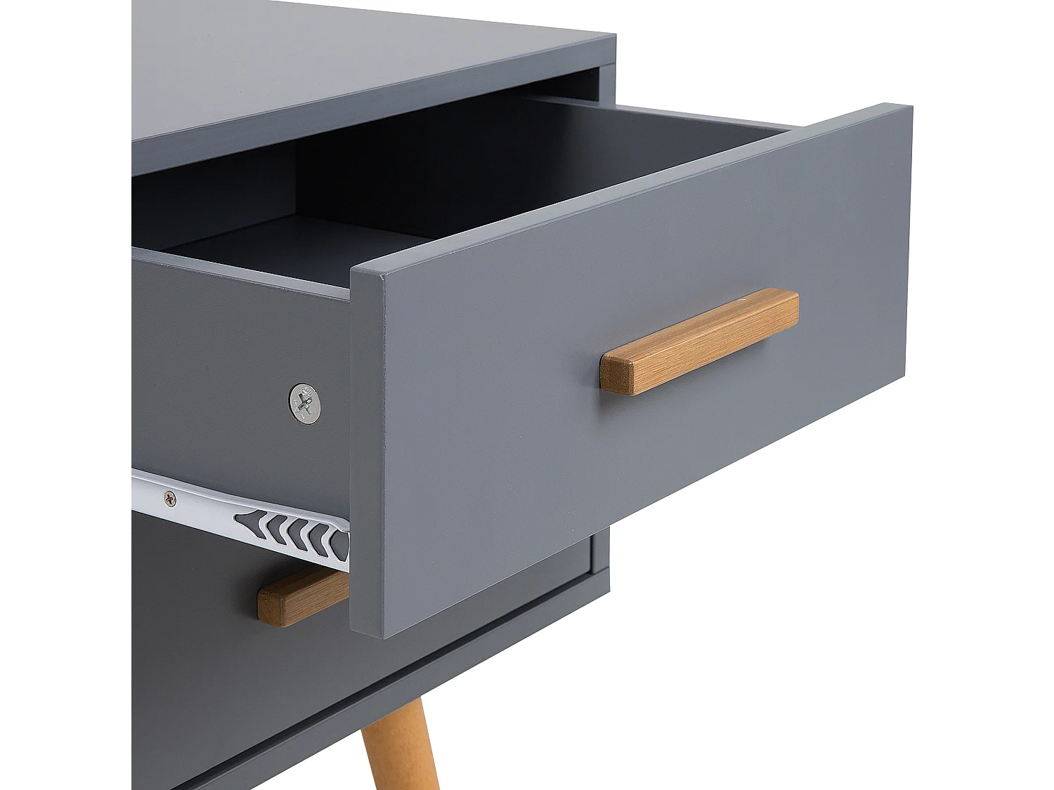 Nachtkastje met 2 lades ALABAMA Grijs