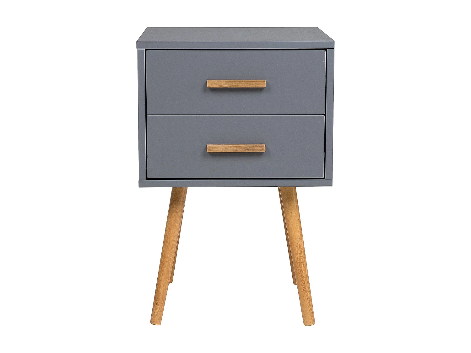 Comodino 2 cassetti ALABAMA Grigio