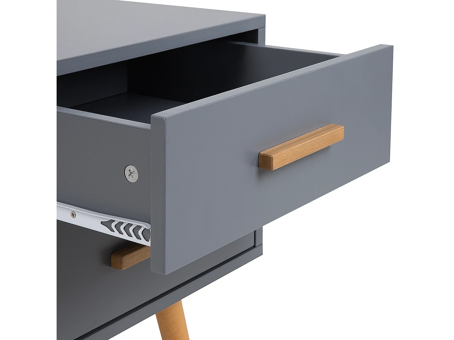 Comodino 2 cassetti ALABAMA Grigio