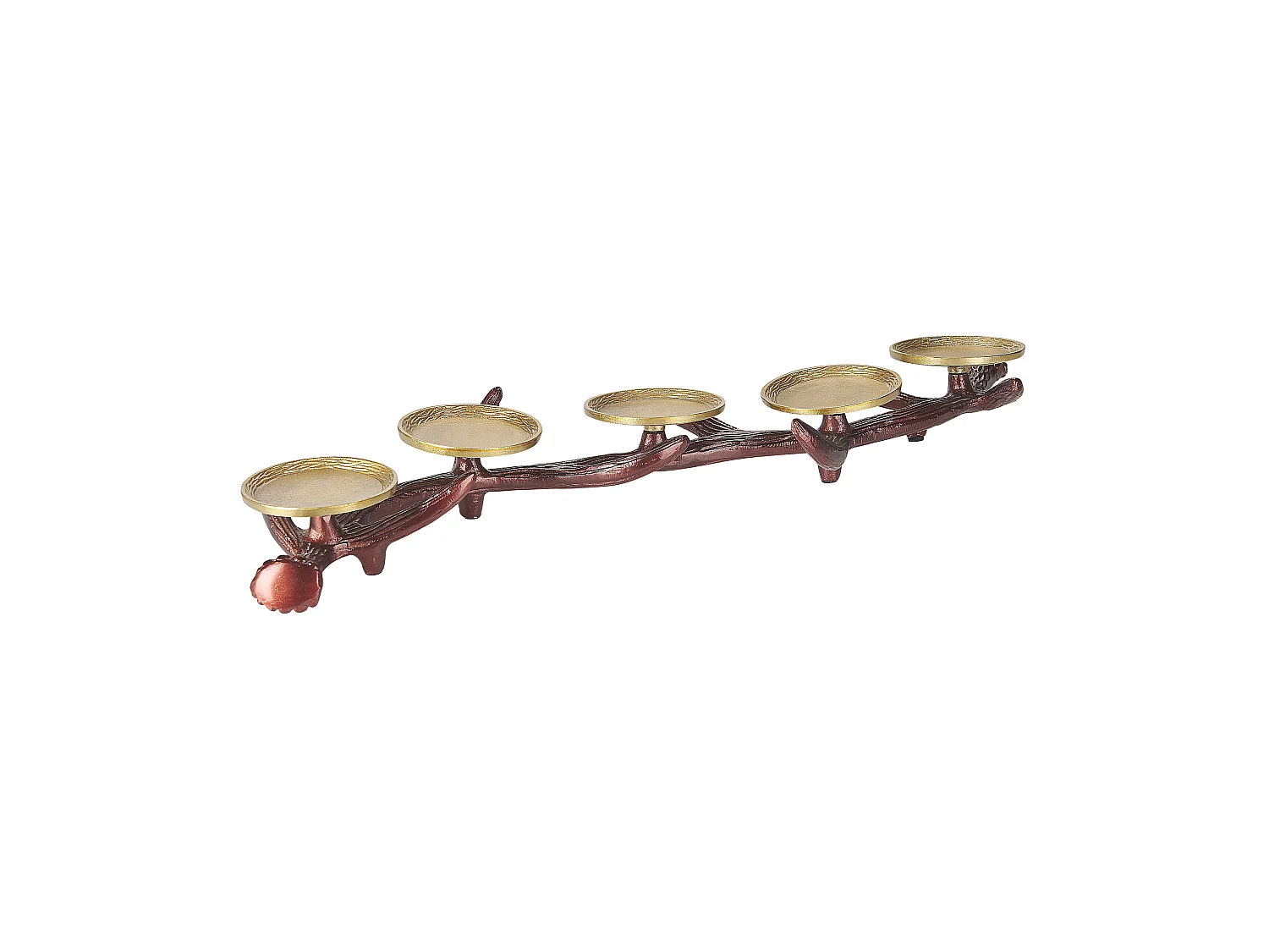 Bougeoir CLEONAE Métal 7 cm Marron