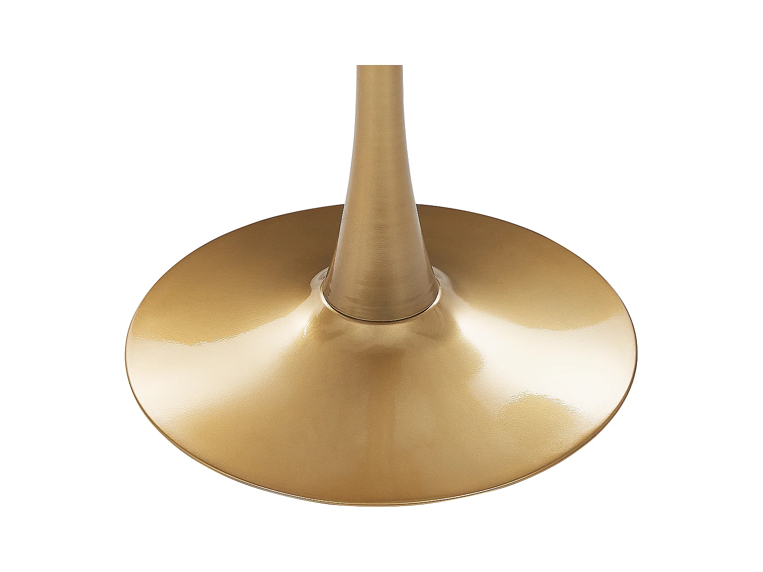 Esstisch weiß / gold Marmor Optik 90 cm rund MDF-Platte Metall Boca