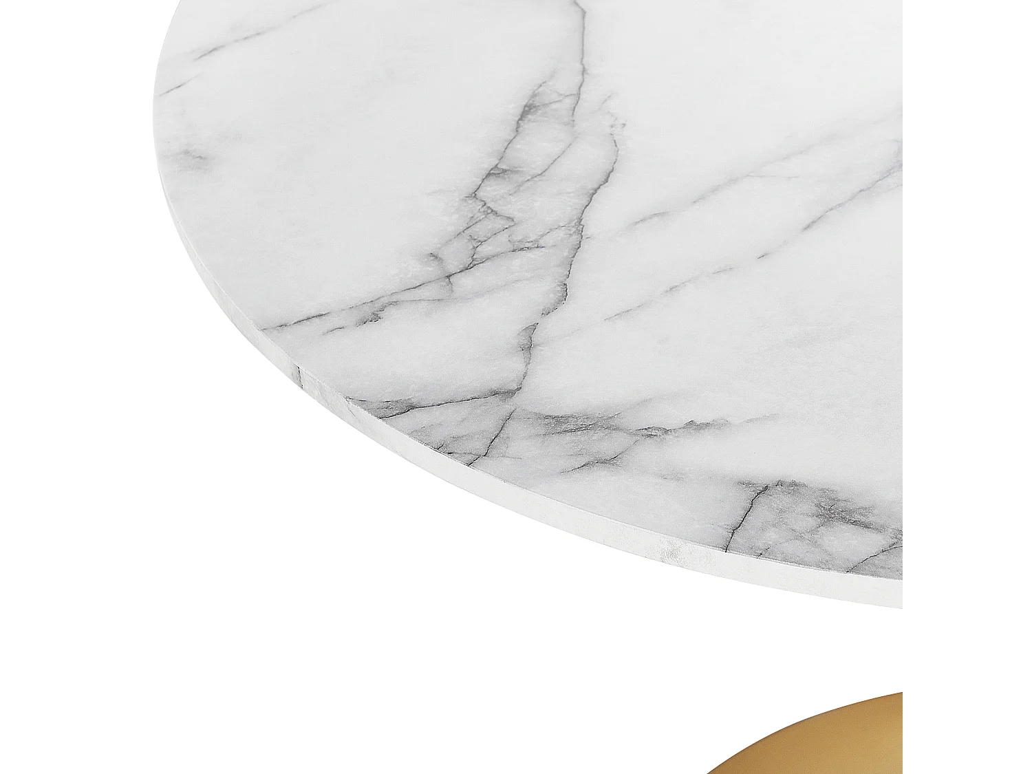 Table de repas BOCA Marbre/doré 90 cm 90 cm