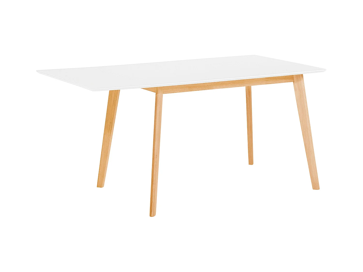 Table de salle à manger extensible MEDIO Blanc 120/155 cm 80 cm