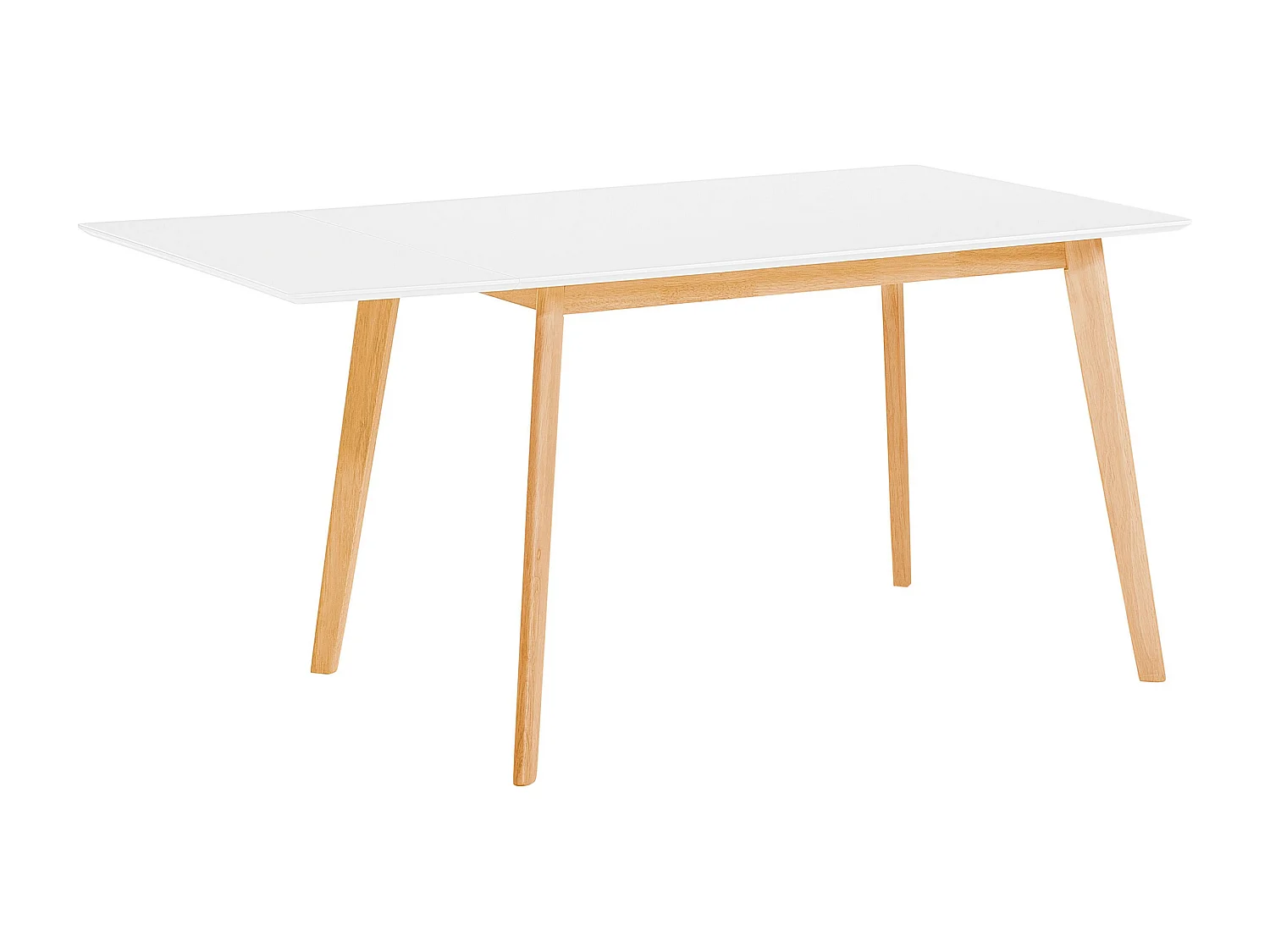 Table de salle à manger extensible MEDIO Blanc 120/155 cm 80 cm