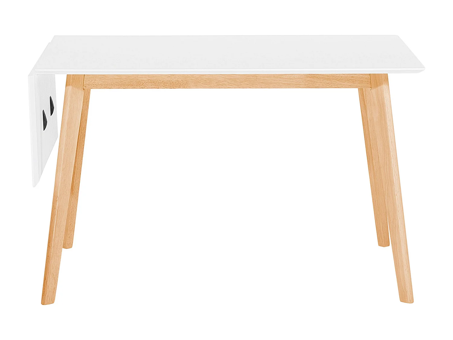 Table de salle à manger extensible MEDIO Blanc 120/155 cm 80 cm