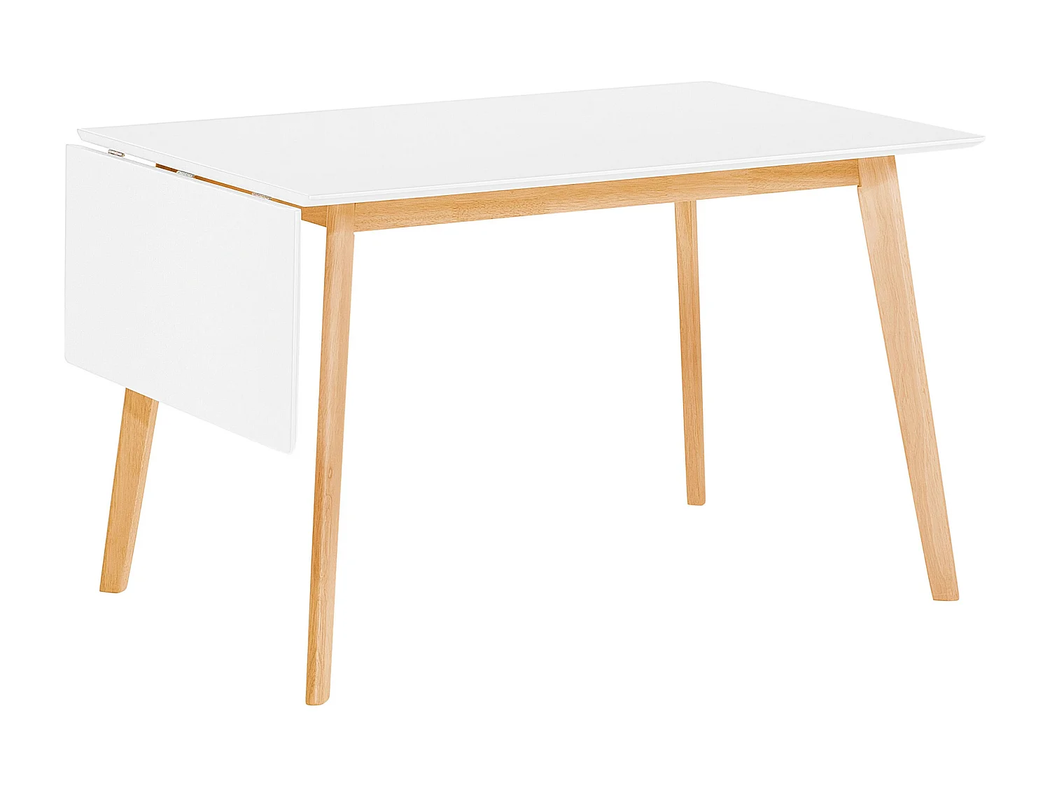 Table de salle à manger extensible MEDIO Blanc 120/155 cm 80 cm