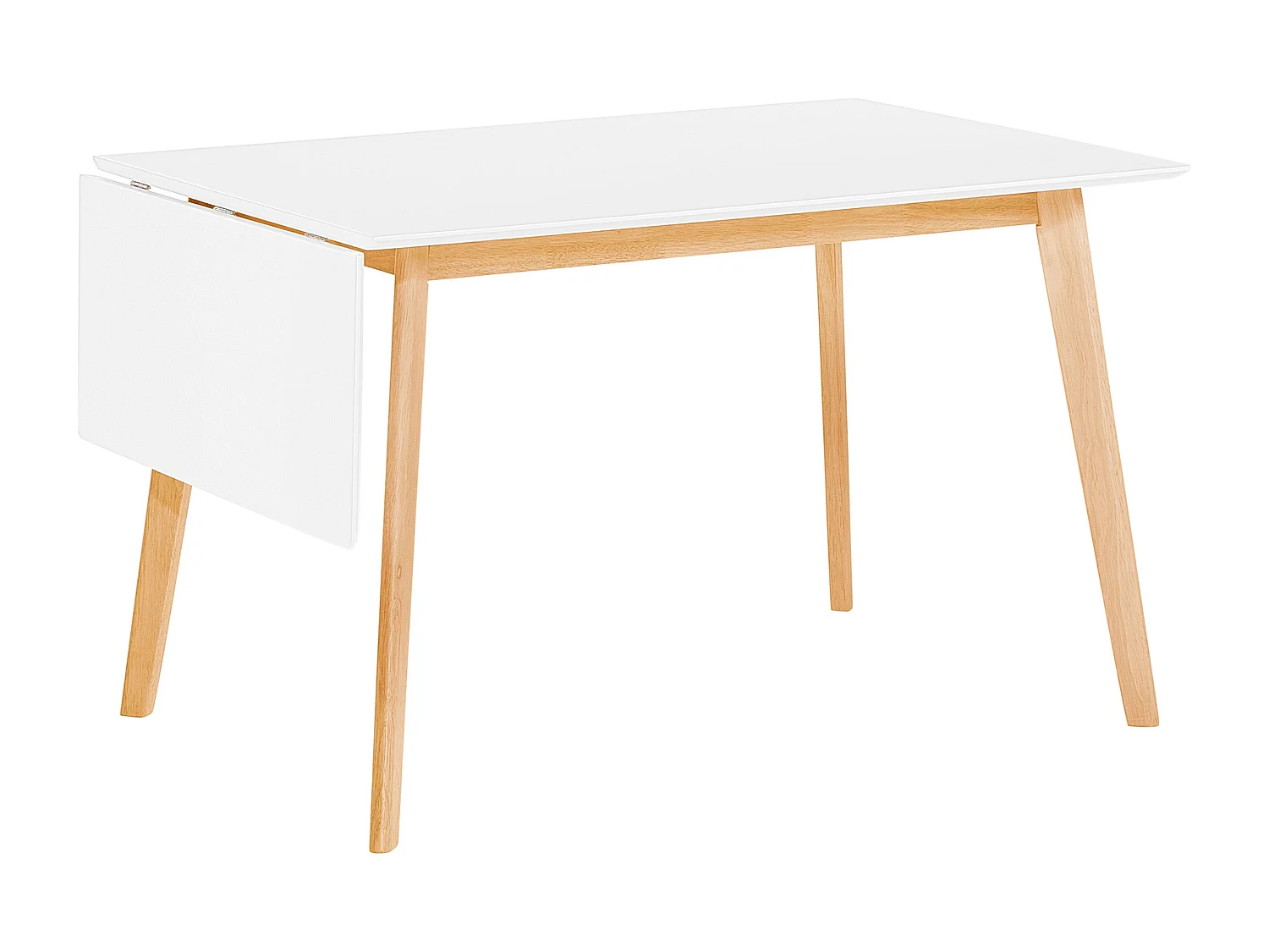 Eettafel uitschuifbaar MEDIO Wit 120/155 cm 80 cm