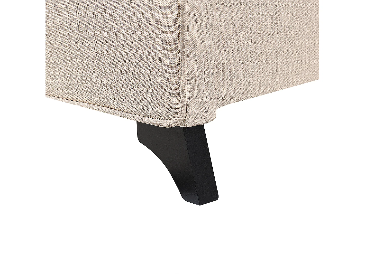 Lit en tissu beige avec cadre 90 x 200 cm AMBASSADOR