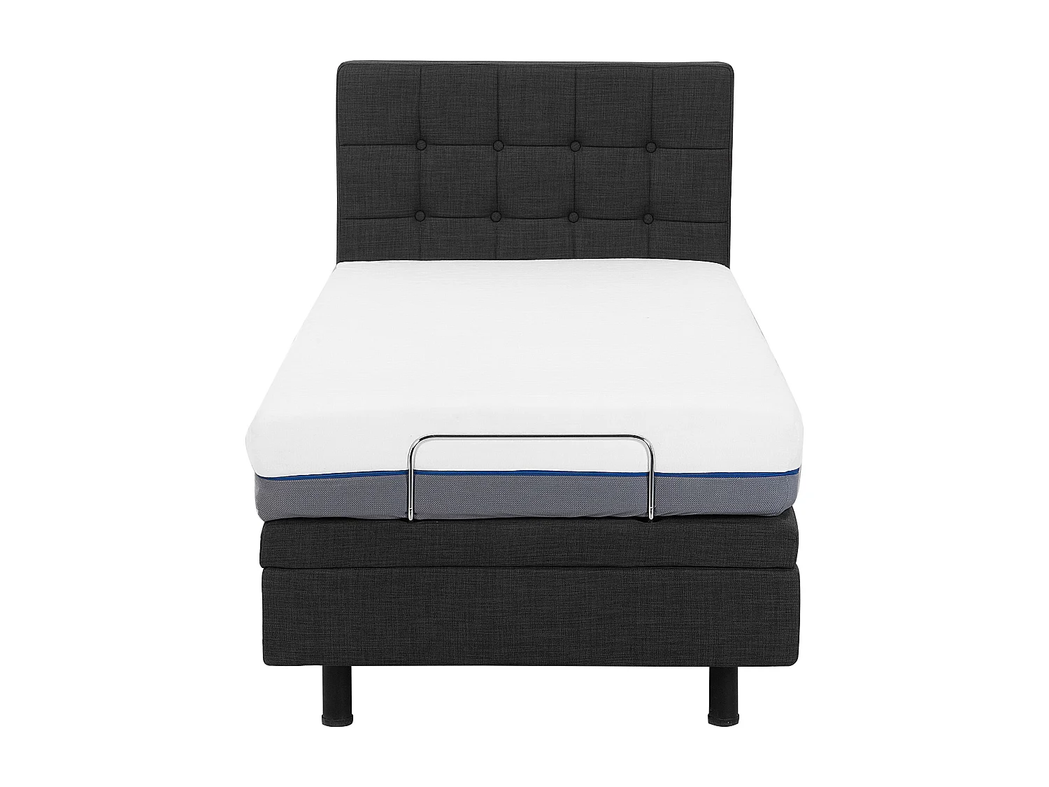 Cama ajustable Tela DUKE 80 x 200 cm Gris oscuro