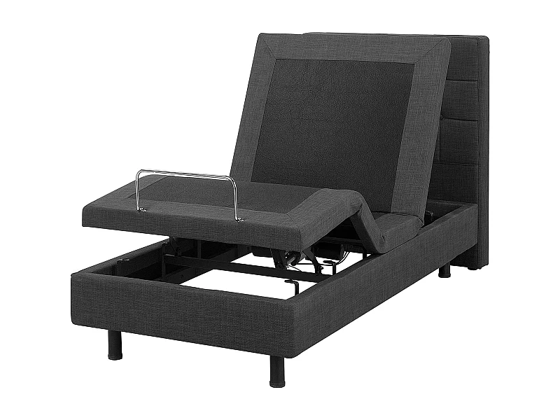 Verstelbaar bed Stof DUKE 80 x 200 cm Donkergrijs