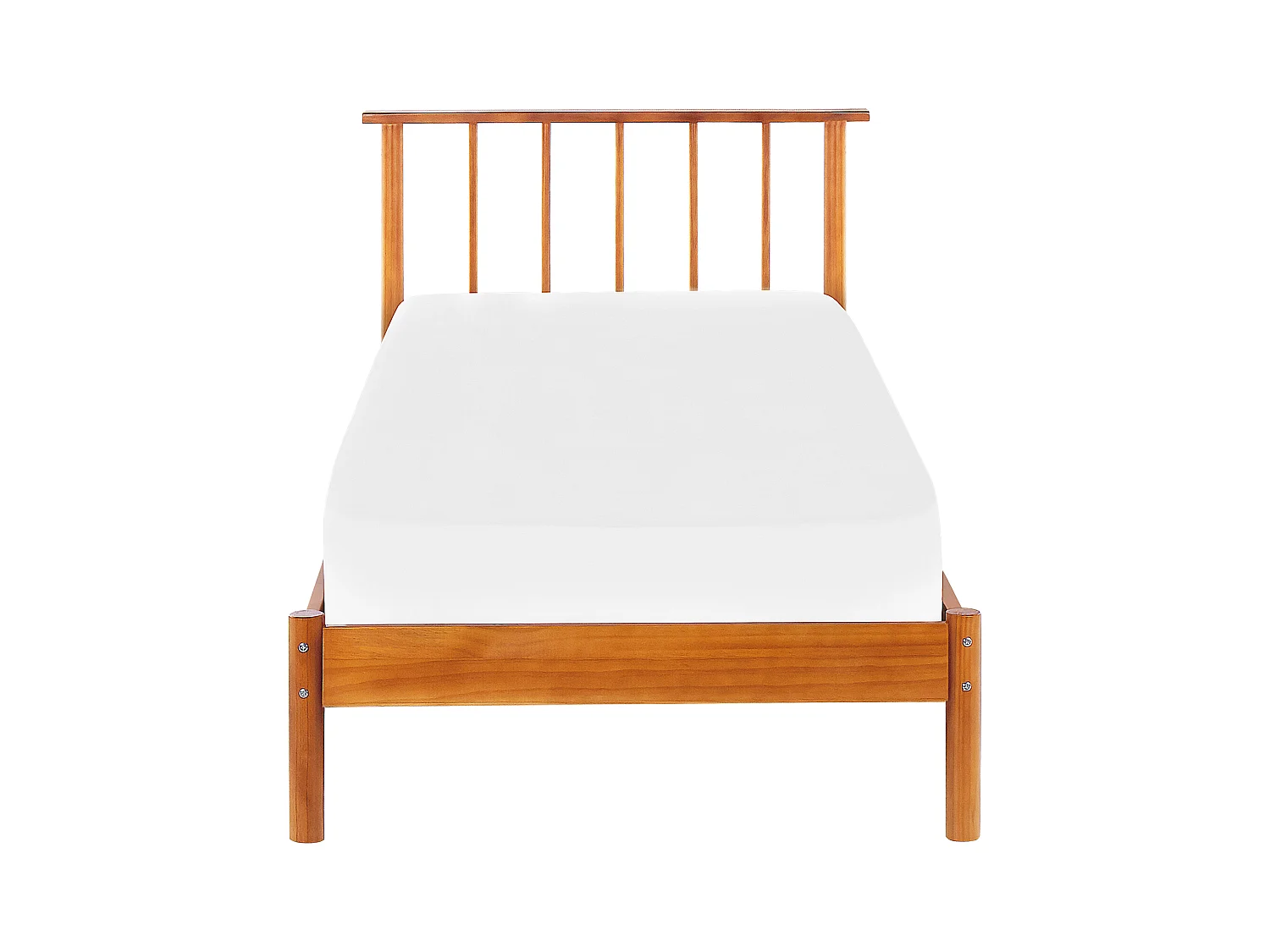 Doppelbett Massivholz hellbraun mit Lattenrost 90 x 200 cm Skandinavisch Barret