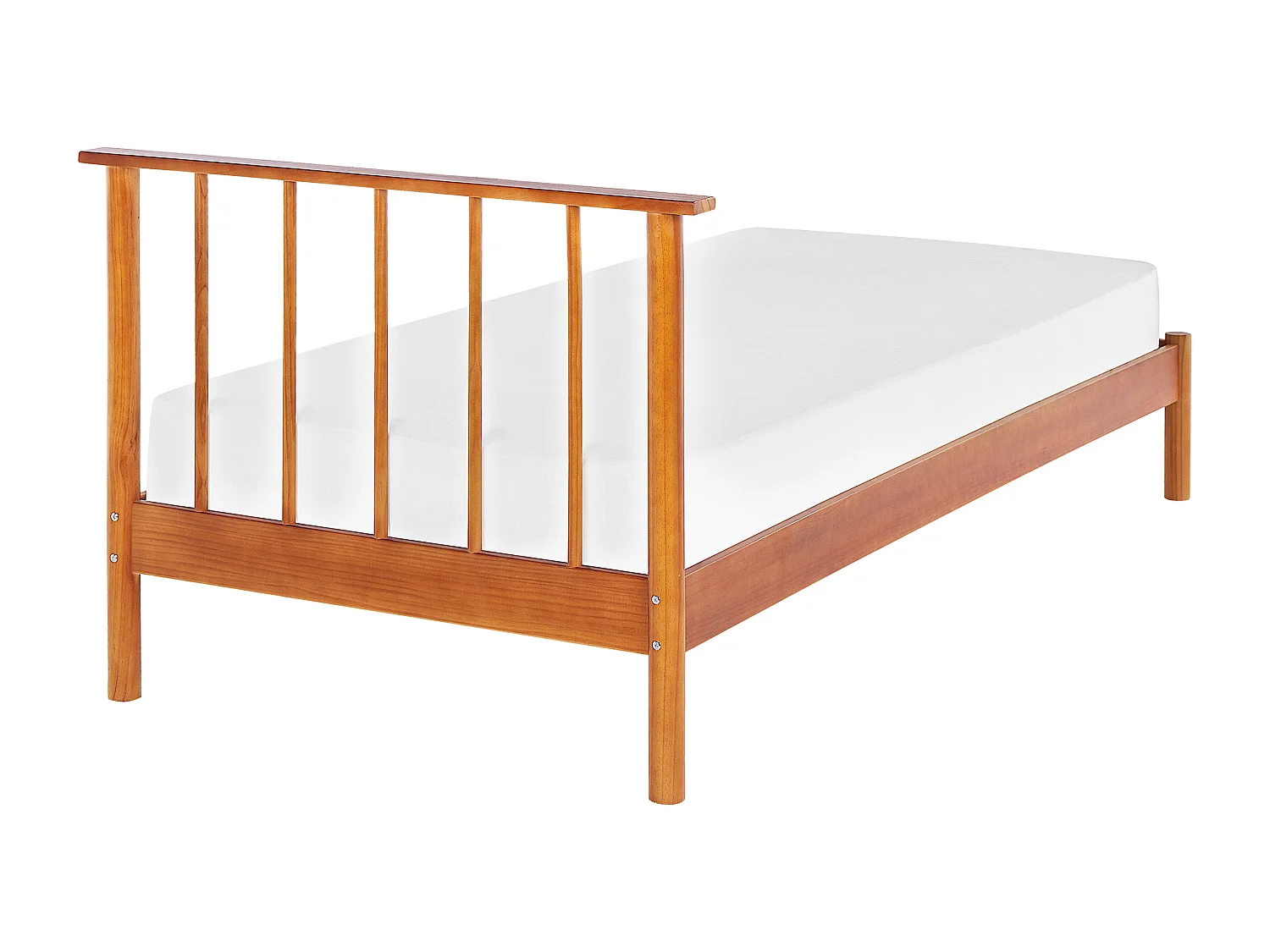 Lit avec sommier Bois de pin BARRET 90 x 200 cm Marron