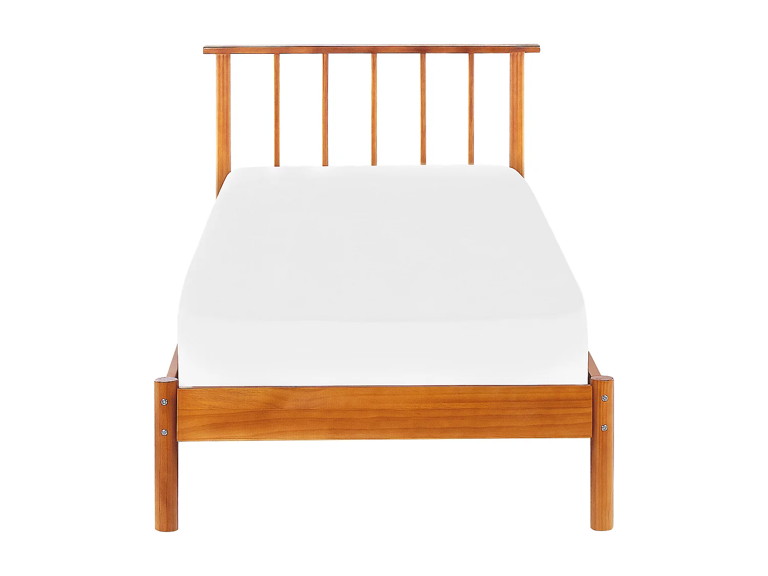 Doppelbett Massivholz hellbraun mit Lattenrost 90 x 200 cm Skandinavisch Barret