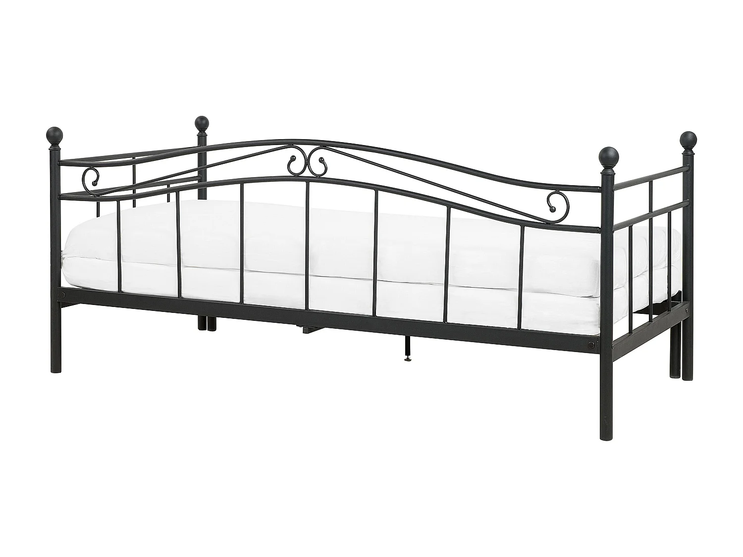 Łóżko wysuwane Metal TULLE 80 x 200 cm Czarny