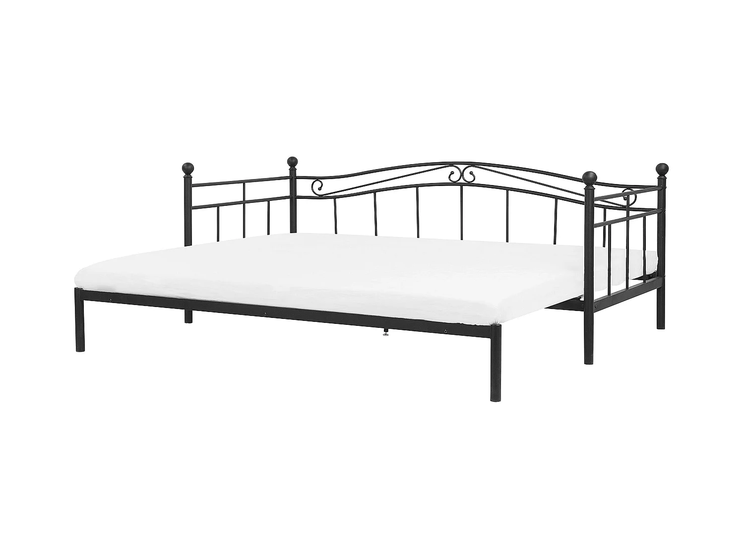 Lit gigogne Métal TULLE 80 x 200 cm Noir