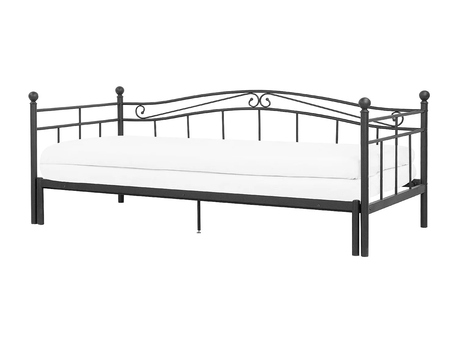 Onderschuifbed Metaal TULLE 80 x 200 cm Zwart