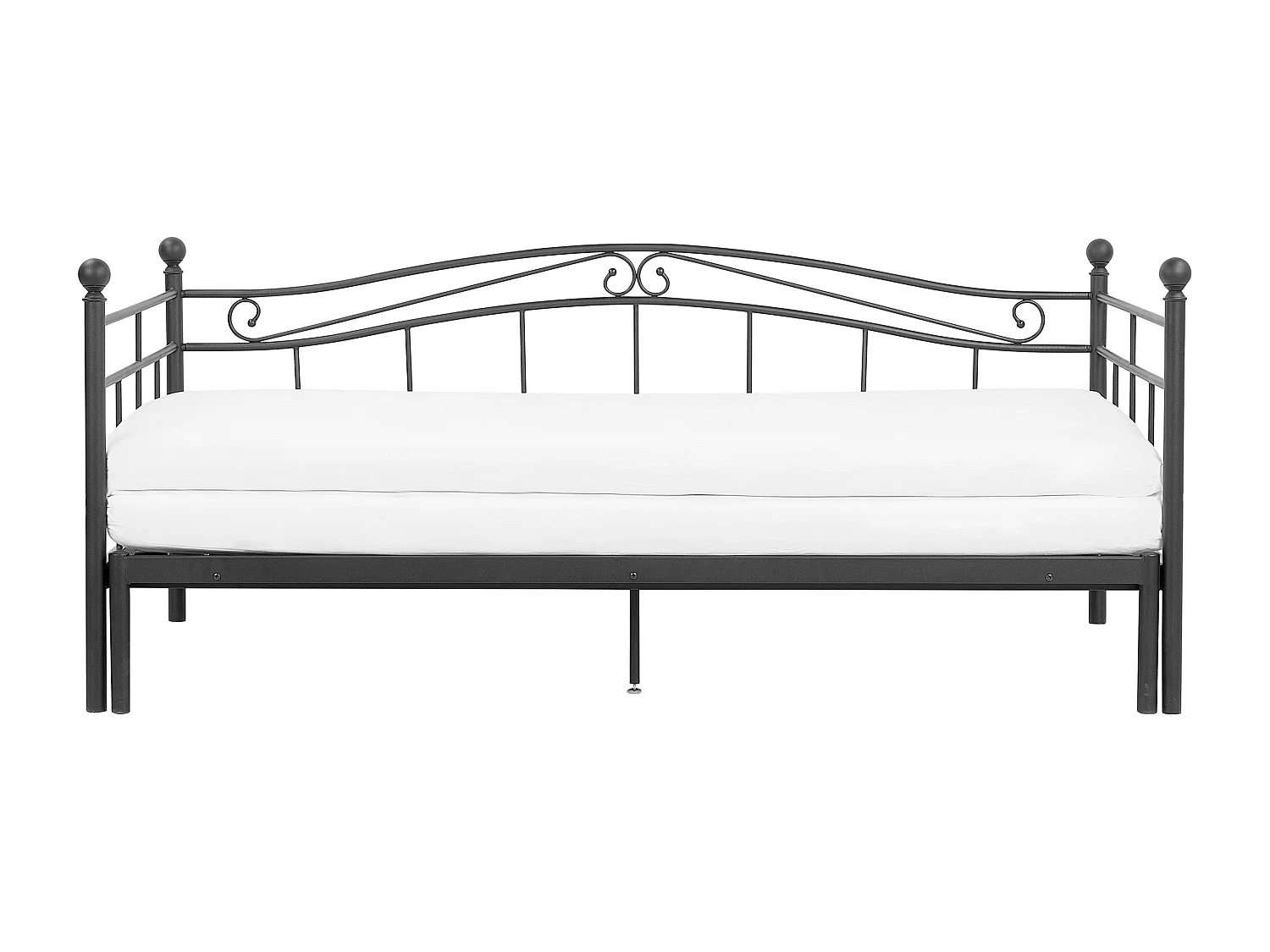 Onderschuifbed Metaal TULLE 80 x 200 cm Zwart