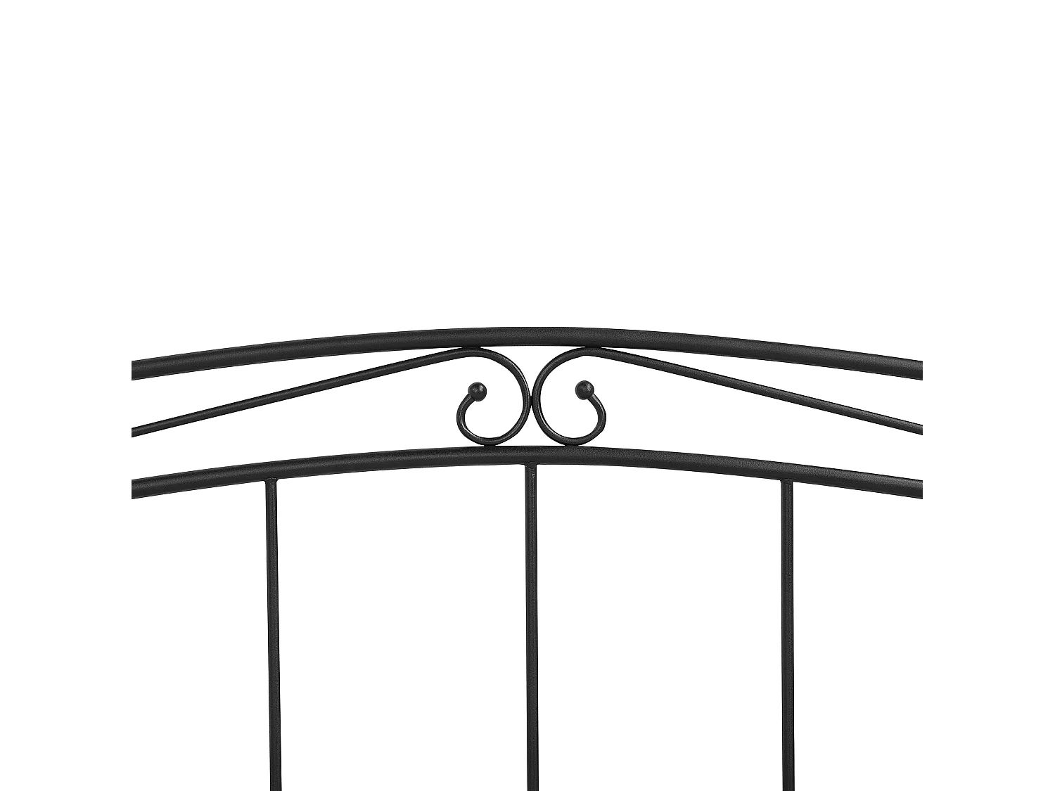 Onderschuifbed Metaal TULLE 80 x 200 cm Zwart