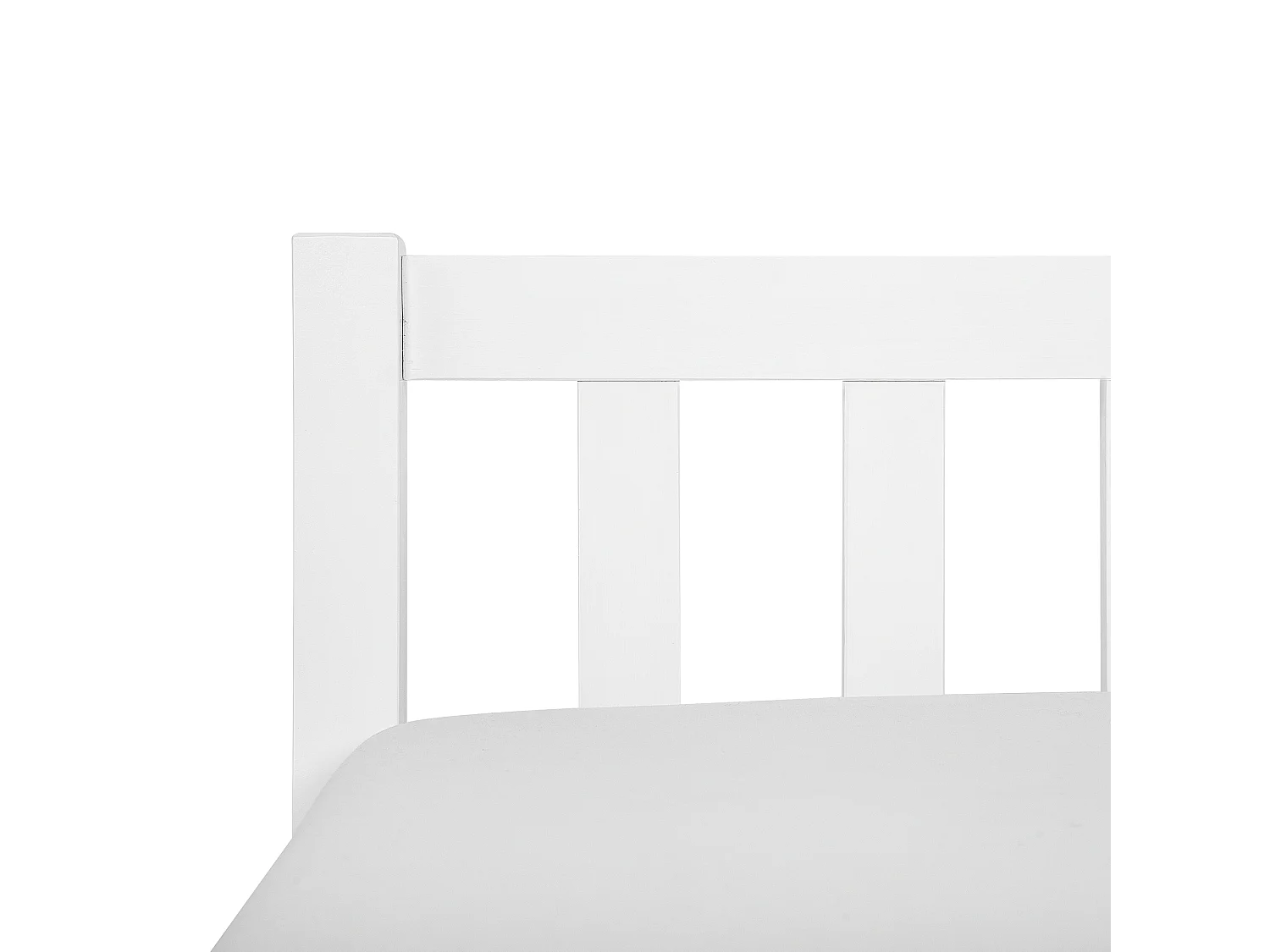 Lit avec sommier Bois de pin FLORAC 90 x 200 cm Blanc