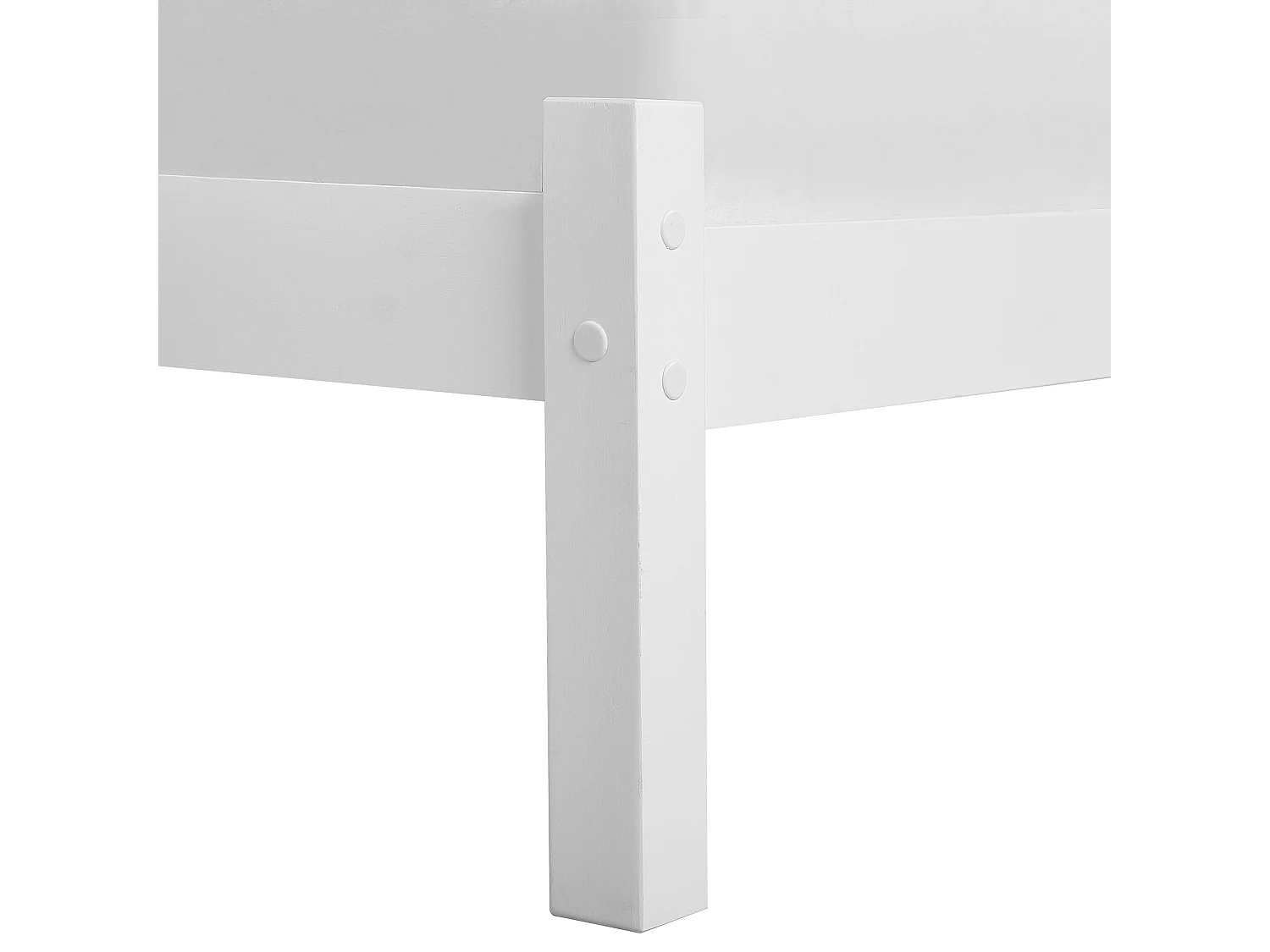 Lit avec sommier Bois de pin FLORAC 90 x 200 cm Blanc