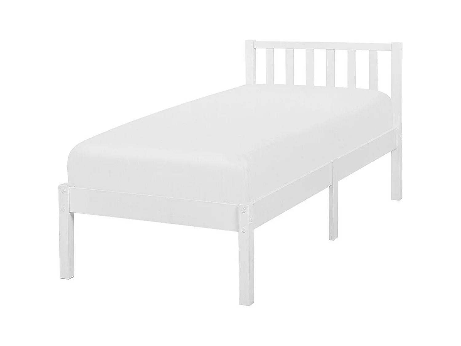 Bed hout wit 90 x 200 cm FLORAC