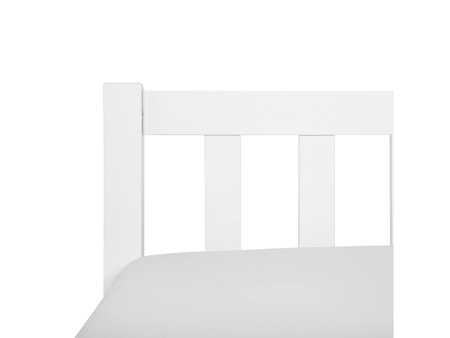 Lit avec sommier Bois de pin FLORAC 90 x 200 cm Blanc