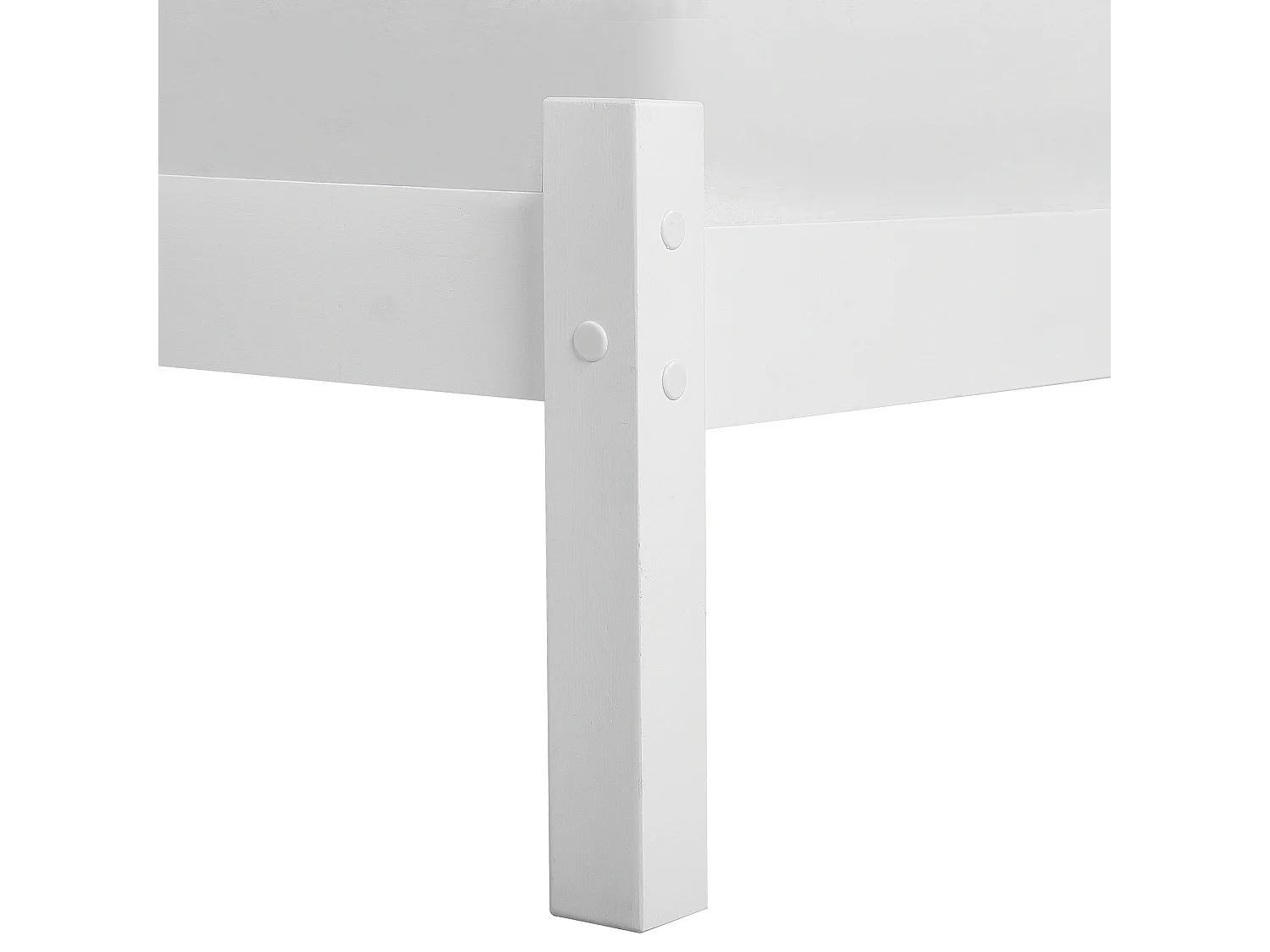 Lit avec sommier Bois de pin FLORAC 90 x 200 cm Blanc