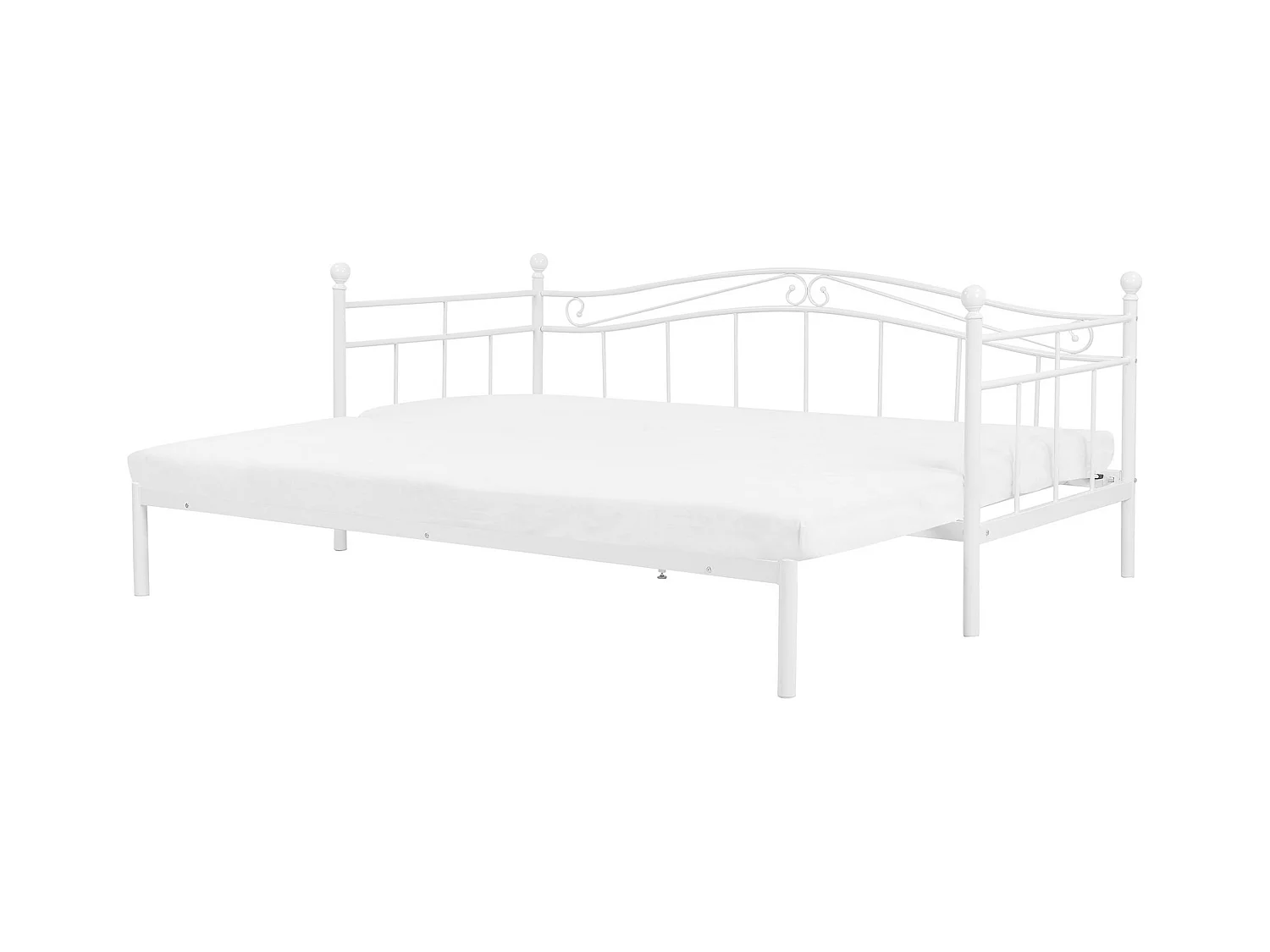 Onderschuifbed Metaal TULLE 90 x 200 cm Wit