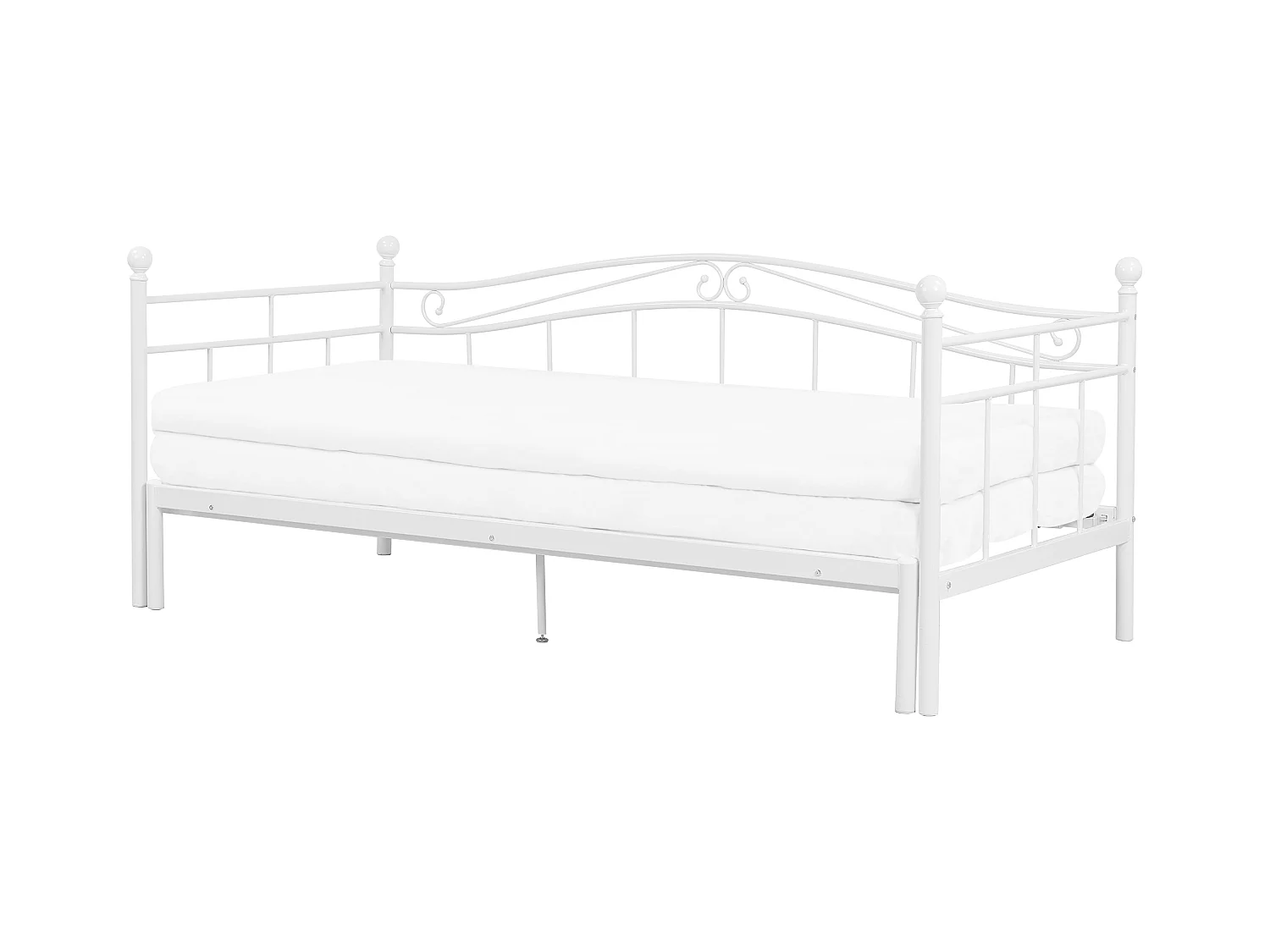 Onderschuifbed Metaal TULLE 90 x 200 cm Wit