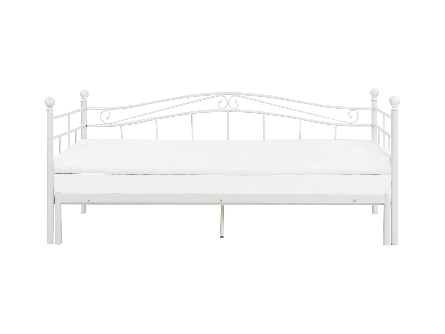 Onderschuifbed Metaal TULLE 90 x 200 cm Wit