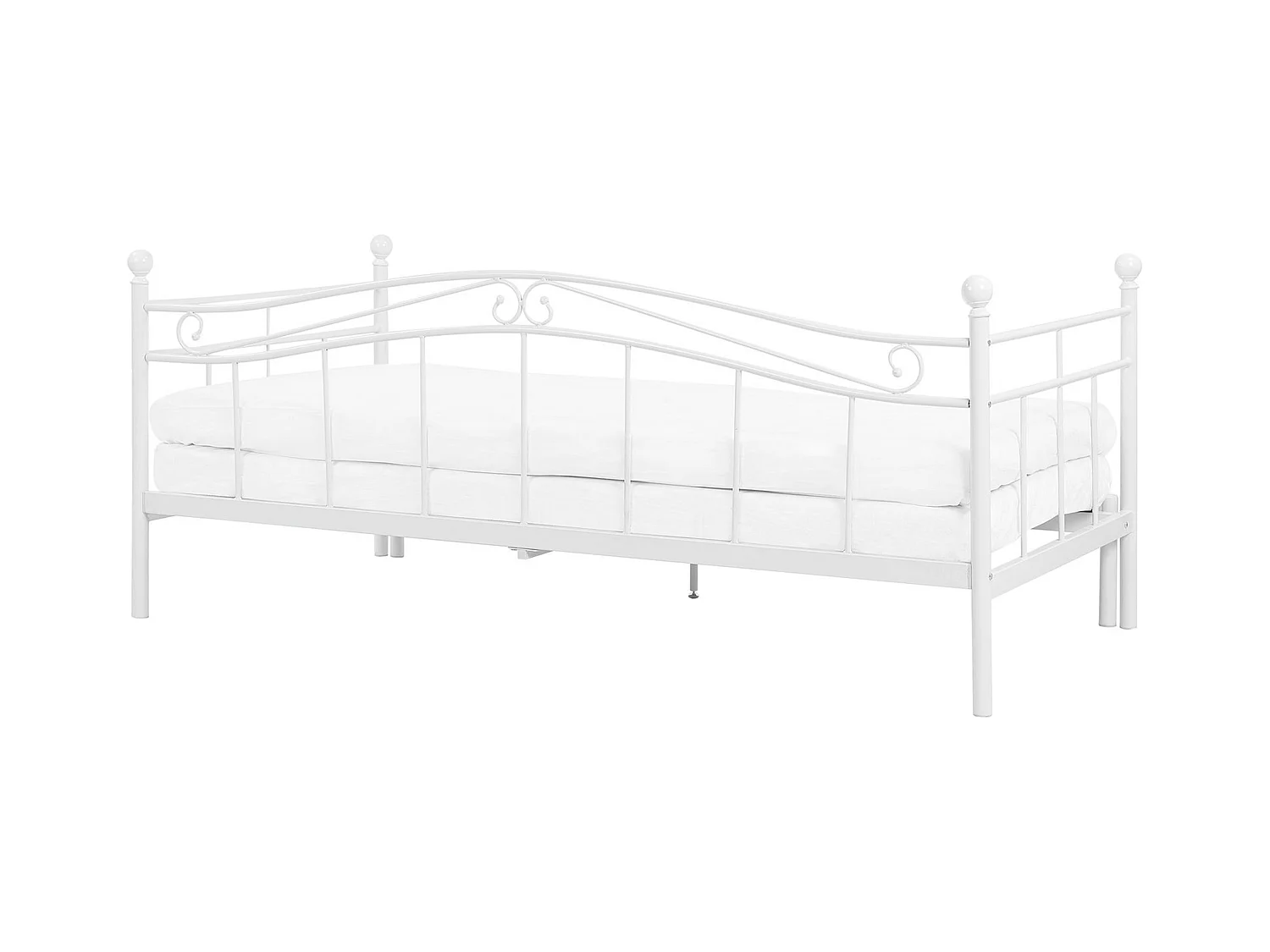 Onderschuifbed Metaal TULLE 90 x 200 cm Wit