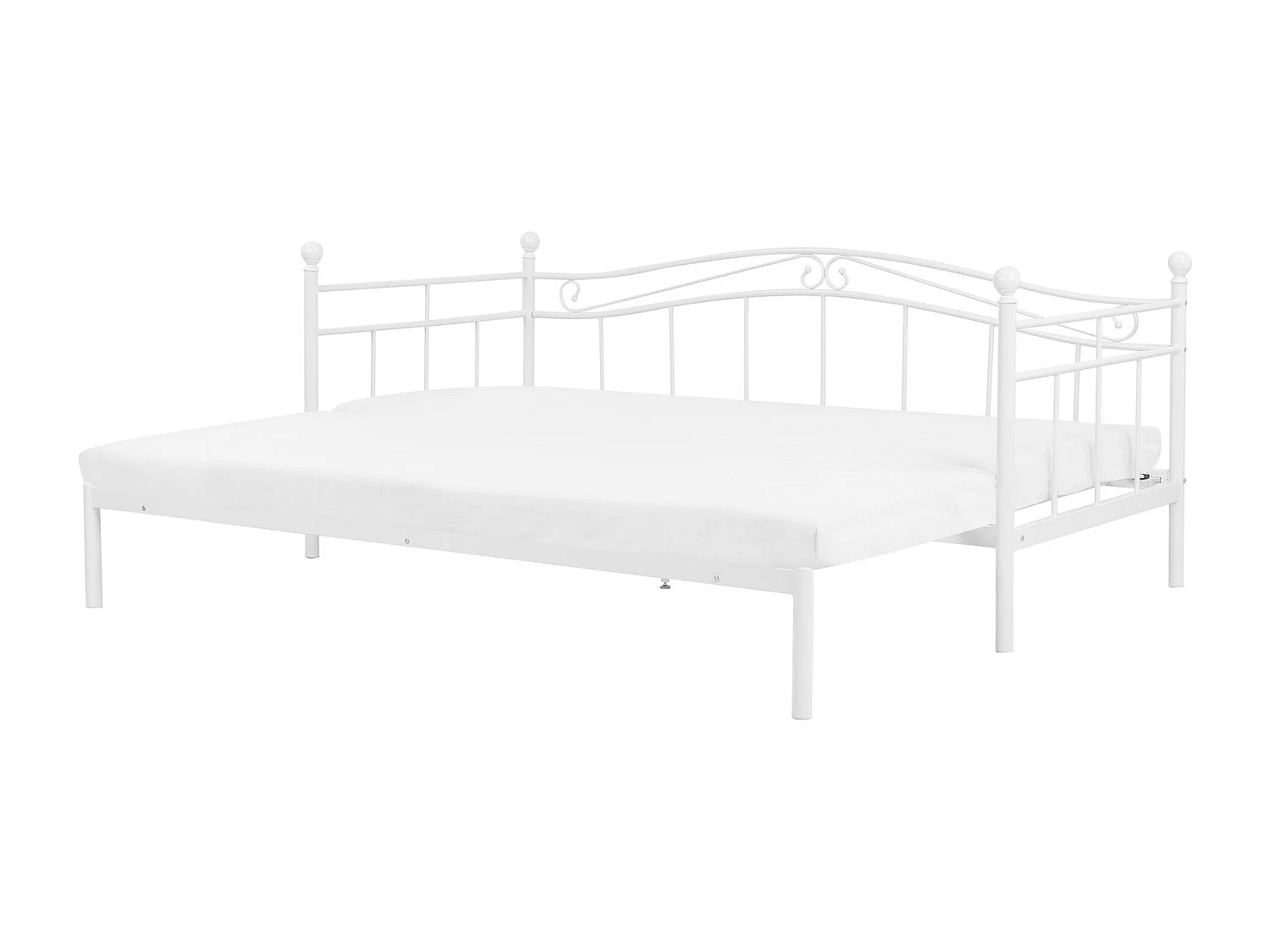 Onderschuifbed Metaal TULLE 90 x 200 cm Wit