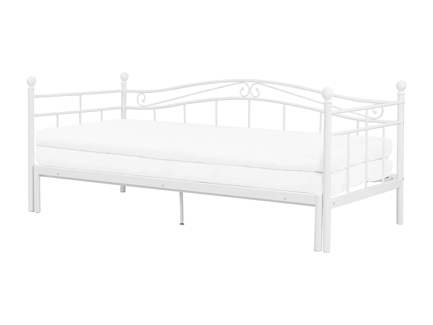 Onderschuifbed Metaal TULLE 90 x 200 cm Wit