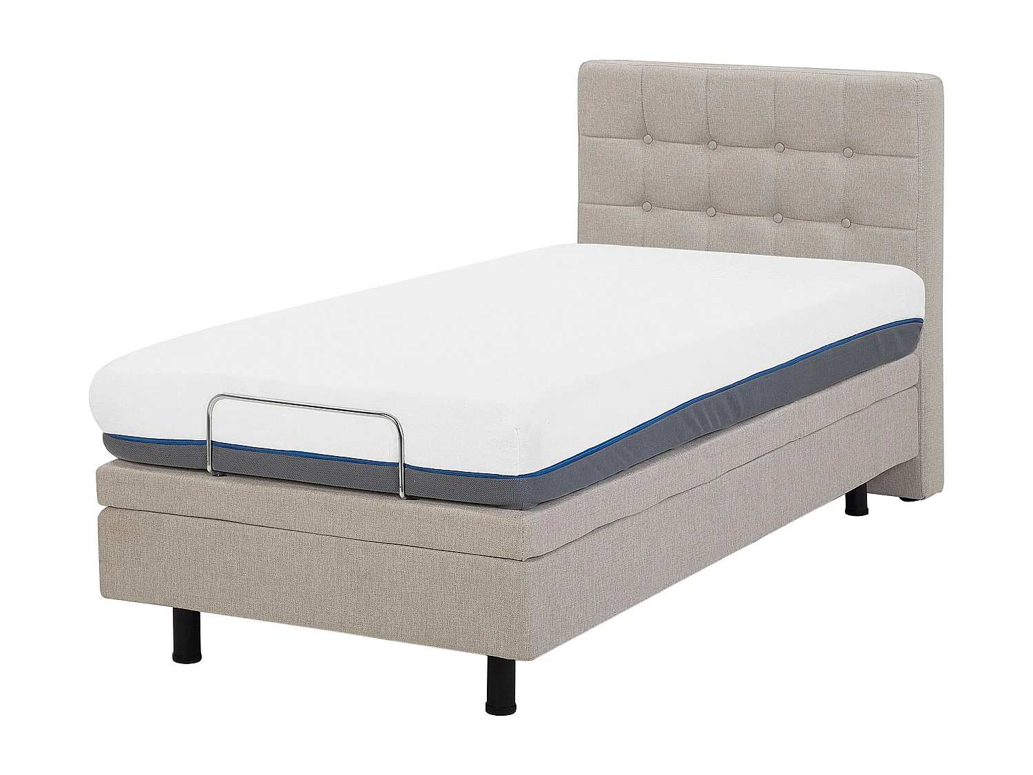 Lit réglable Tissu DUKE 80 x 200 cm Beige