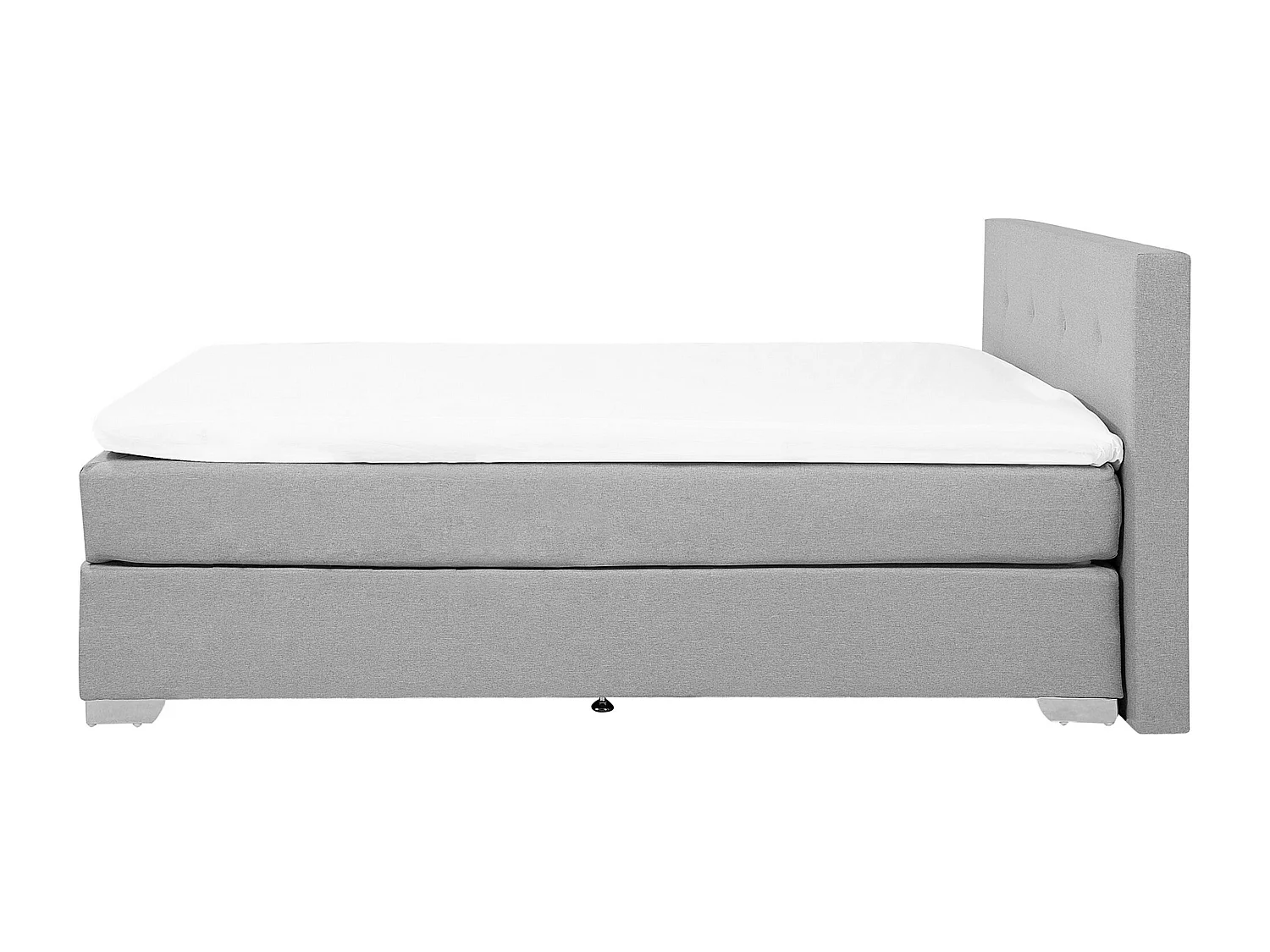 Lit Boxspring Tissu CONSUL 160 x 200 cm Gris clair